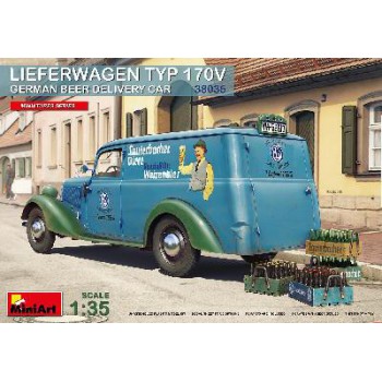 miniart LIEFERWAGEN TYP.3 170V - CAMIONNETTE ALLEMANDE DE LIVRAISON DE BIÈRE 1/35 38035