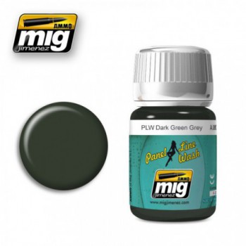 ammo mig PANEL LINE WASH DARK GREEN GREY a-mig-1608