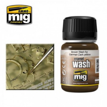 ammo mig emanel BROWN WASH FOR GERMAN DARK YELLOW a-mig-1000