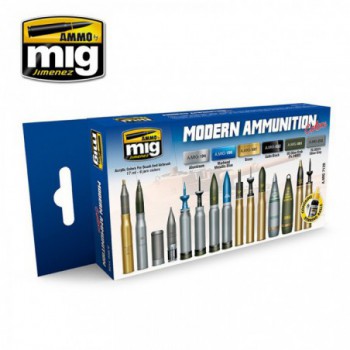 ammo mig acrylic color MODERN AMMUNITION SET a-mig-7129