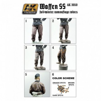 AK interactive WAFFEN SS FALL/WINTER CAMOUFLAGE COLOURS ak3050