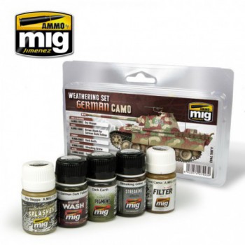 ammo mig GERMAN CAMOUFLAGE WEATHERING SET a-mig-7443