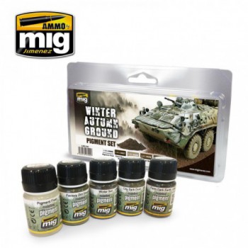 ammo mig WINTER-AUTUMN GROUND PIGMENT SET a-mig-7455