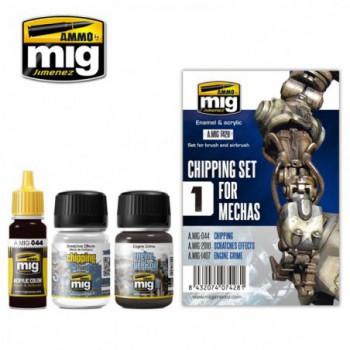 ammo mig CHIPPING SET FOR MECHAS amig7428