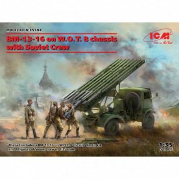 ICM BM-13-16 on W.O.T. 8 chassis with Soviet Crew 1/35 35592