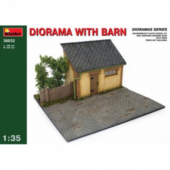 miniart DIORAMA WITH BARN 1/35 36032