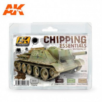 AK interactive CHIPPING ESSENTIALS WEATHERING SET AK2050