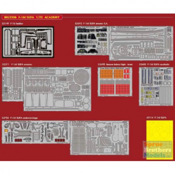 eduard kit photodécoupe ED F-16I Sufa Super Detail Set 1/32 BIG3306
