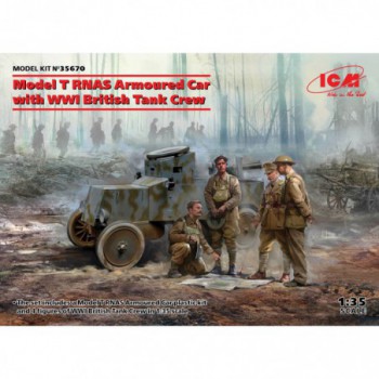 ICM Model T RNAS Armoured Car with WWI British Tank crew 1/35 35670