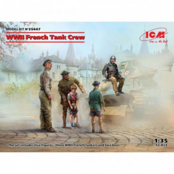 ICM WWII French Tank Crew 4 figures 1/35 35647