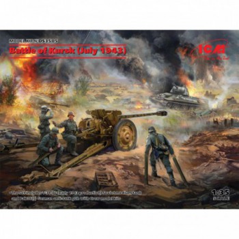 ICM Battle of Kursk July 1943 T-34-76 early 1943 Pak 36r with Crew 4 figures 1/35 DS3505