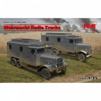 ICM Wehrmacht Radio Trucks Henschel 33D1 Kfz.72 Krupp L3H163 Kfz.72 1/35 DS3510