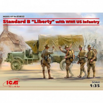 ICM Standard B Liberty with WWI US Infantry 1/35 35652