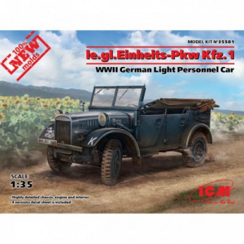 ICM le.gl.Pkw Kfz.1 WWII German Light Personnel Car 1/35 35581
