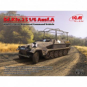 ICM Sd.Kfz.251/6 Ausf.A WWII German Armoured Command Vehicle 1/35 35102