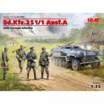 ICM Sd.Kfz.251/1 Ausf.A with German Infantry 1/35 35103