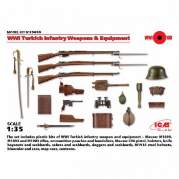 ICM WWI Turkish Infantry Weapons & Equipment 1/35 35699