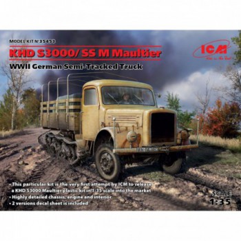 ICM KHD S3000/SS M Maultier WWII German Semi-Tracked Truck 1/35 35453