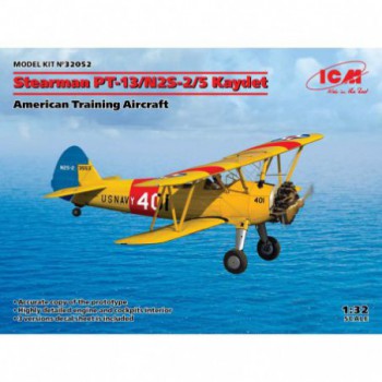 ICM Stearman PT-13/N2S-2/5 Kaydet American Training Aircraft 1/32 32052