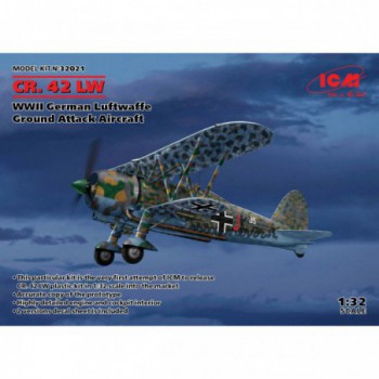 ICM CR. 42 LW WWII German Luftwaffe Ground Attack Aircraft 1/32 32021