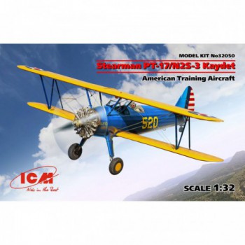ICM Stearman PT-17/N2S-3 Kaydet American Training Aircraft 1/32 32050