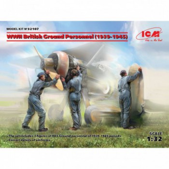 ICM WWII British Ground Personnel 1939-1945 3 figures 1/32 32107