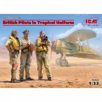 ICM British Pilots in Tropical Uniform 1939-1943 3 figures 1/32 32106