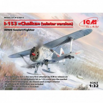 ICM I-153 winter version WWII Soviet Fighter 1/32 32011