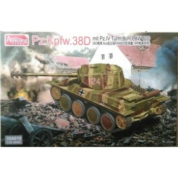 amusing hobby PZ.KPFW.38D MIT PZ.IV TUM UND 8CM PAW 600 1/35 35A019