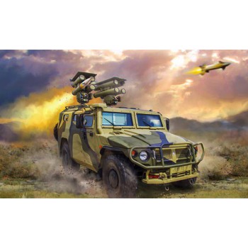 zvezda GAZ Tiger avec Missiles Kornet 1/35 3682