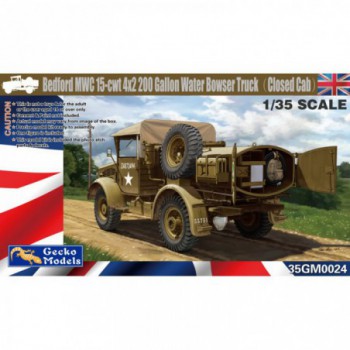 Gecko models BEDFORD MWC 15CWT 4X2 200 GALLON WATER BOWSER TRUCK CLOSED CAB 1/35 35GM35024