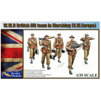 Gecko models WWII BRITISH MG TEAM MARCHING (N.W. EUROPE) 1/35 35GM35014