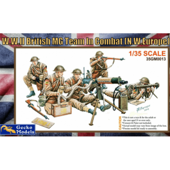 Gecko models WWII BRITISH MG TEAM IN COMBAT (N.W. EUROPE) 1/35 35GM35013