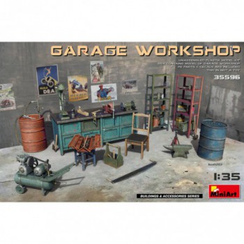 miniart garage workshop 1/35 35596