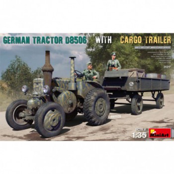 miniart german tractor D8506 with cargo trailer 1/35 35317