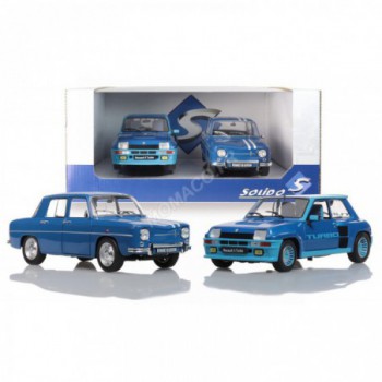 Solido PACK RENAULT R5 TURBO BLEU ET R8 GORDINI 1100 1/18 S180005