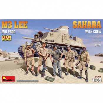 miniart M3 LEE MID PROD. SAHARA w/CREW 1/35