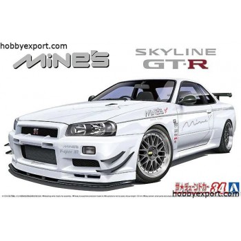 aoshima Nissan Mine s BNR34 Skyline GT R 2002 1/24 4905083059869