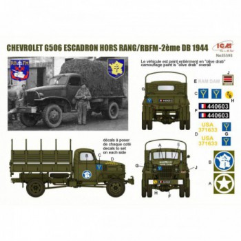 ICM Chevrolet 1.5t G7107 2ème DB/RBFM 1944 1/35 édition spécial