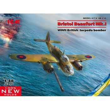 ICM Bristol Beaufort Mk.I WWII British torpedo bomber 1/48