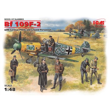 ICM Bf 109F-2 with German Pilots and Ground Personnel 1/48