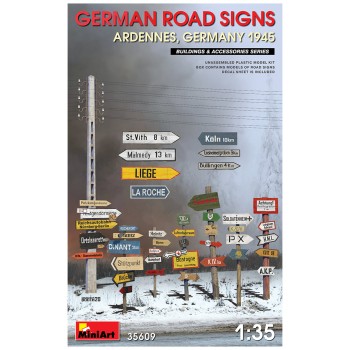 miniart GERMAN ROAD SIGNS (ARDENNES, GERMANY 1945) 1/35