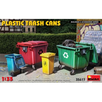 miniart  PLASTIC TRASH CANS 1/35