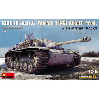 miniart StuG III Ausf. G March 1943 Alkett Prod. WITH WINTER TRACKS. INTERIOR KIT 1/35