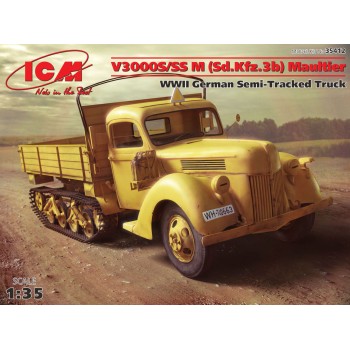 ICM V3000S/SS M (Sd.Kfz.3b) Maultier WWII German Semi-Tracked Truck 1/35