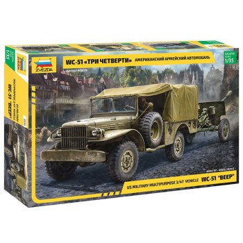 zvezda U.S. military multipurpose 3/4t vehicle WC-51 "BEEP" 1/35