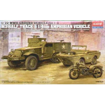 academy M3 US HalfTrack & 1/4 Ton Amphibia 1/72 13408