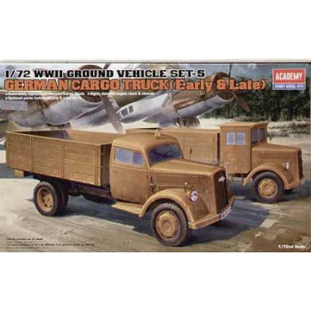 academy German Cargo Truck (early and late) 1/72. 13404