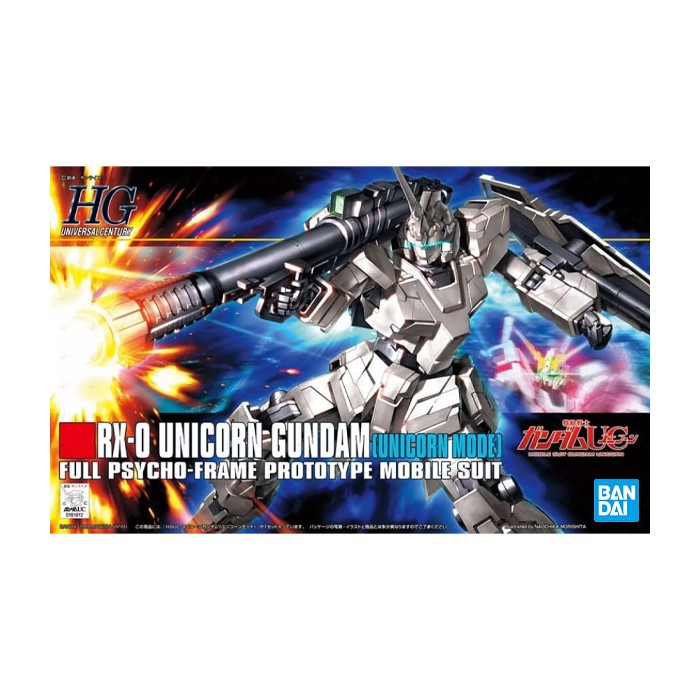 bandai Gundam HG 1/144 101 Rx-0 Unicorn Gundam Unicorn Mode