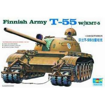 TRUMPETER Finnish Army T-55 W/KMT-5 1/35